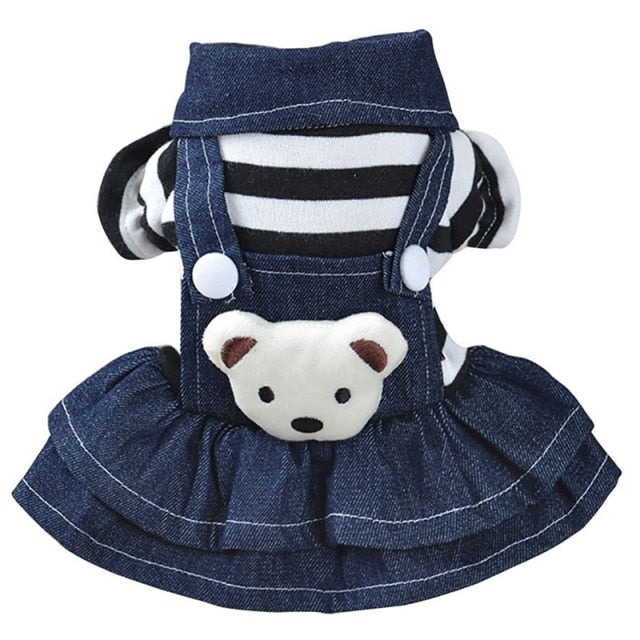 Pet Dog Clothes Striped Bear