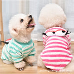 Cotton Dog Cat Warm Striped Clothes
