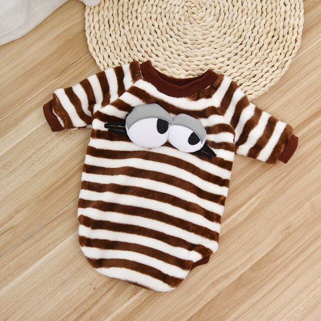 Cotton Dog Cat Warm Striped Clothes