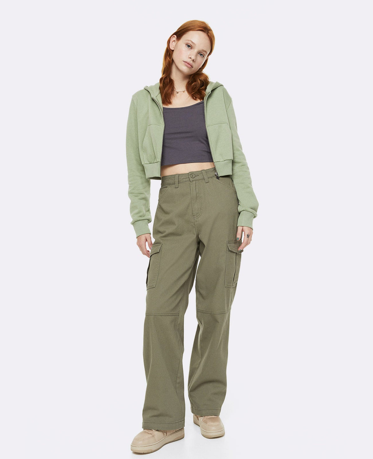 Solid Cargo Pant