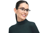 Rectangle Semi-Rimmed Eyeglasses